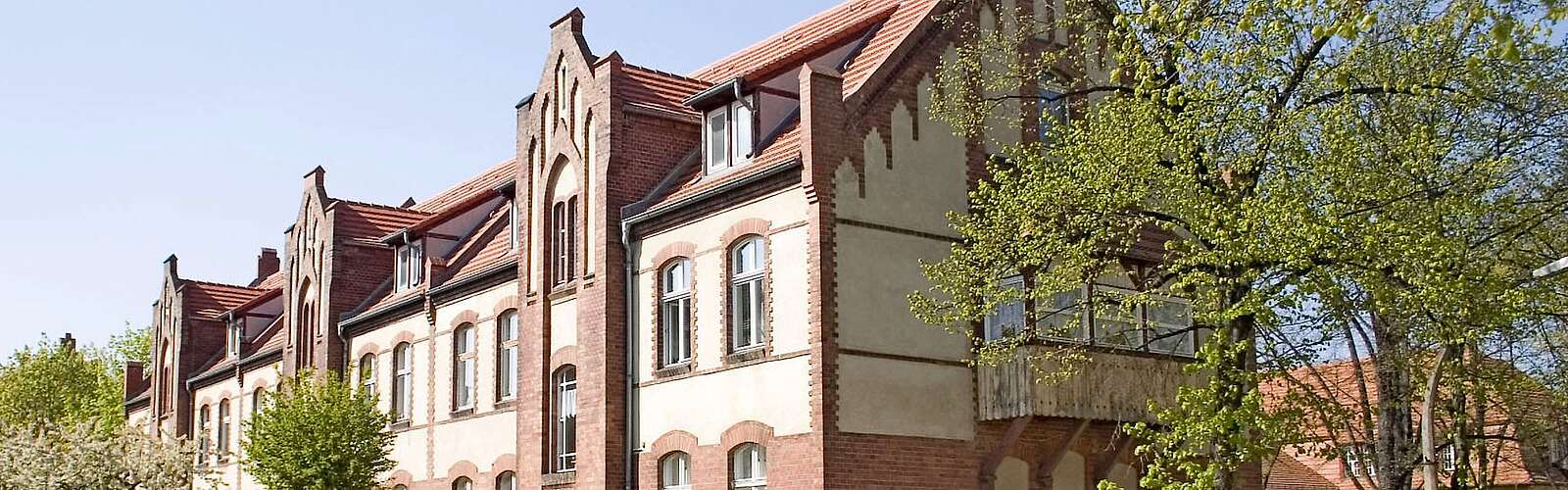 Hausansicht in der Schwarztkopffsiedlung Wildau