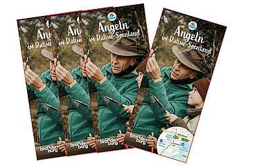 mehrere Broschüren in der Coveransicht "Angeln"
