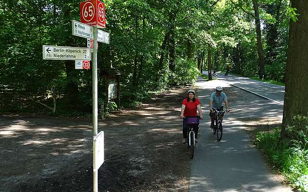 Radfahrer am Knotenpunkt