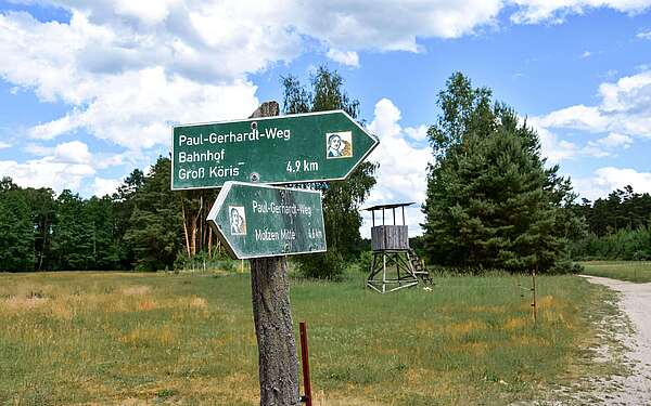 Wegweiser Paul-Gerhardt-Weg