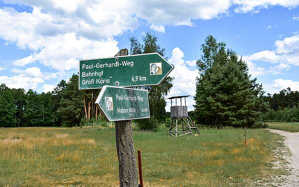 Wegweiser Paul-Gerhardt-Weg