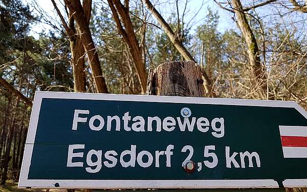 Wegweiser Fontanewanderweg